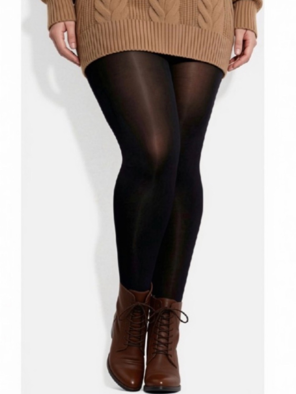 NWT!  City Chic Black Opaque Tights Plus Size 20-22